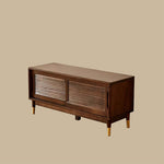 Load image into Gallery viewer, 39.3'' Modern Wooden Louvered Door Shoe Cabinet Large Capacity Hidden Shoe Storage
