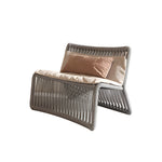 Load image into Gallery viewer, Boho Rattan Accent Chair with Cushioned Seat and Open-Weave Design
