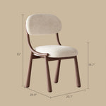 Load image into Gallery viewer, Set of 2 Modern Upholstered Dining Chair Solid Wood Frame Soft Boucle Seat Minimalist Comfort
