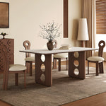 Load image into Gallery viewer, 62.9'' Dining Table Modern Design Elegant Appearance Spacious Surface for Dining and Gathering
