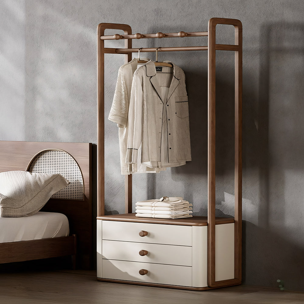 Coat Rack with Storage Drawers Modern Minimalist Design Versatile Hanging Storage Solution
