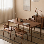 Load image into Gallery viewer, Mid-Century Solid Wood Dining Chair with Curved Armrests 1 Piece
