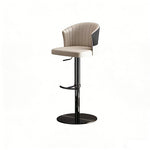 Load image into Gallery viewer, Modern Adjustable Swivel Bar Stool Cream Faux Leather Upholstered Counter Chair Stainless Steel Base 1 Piece
