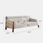Load image into Gallery viewer, Modern Bouclé Upholstered Wooden Frame Lounge Sofa
