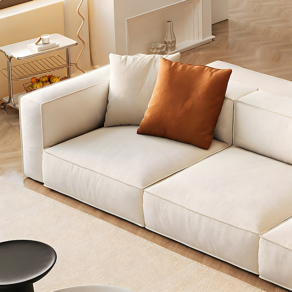 Modern Double-Sided Sectional Sofa in Skin-Friendly Cat-Scratch Fabric with Latex Support