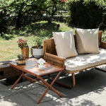 Load image into Gallery viewer, 55.1" Outdoor PE Rattan Loveseat with Cushioned Seat and Pillow Backrest
