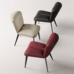 Load image into Gallery viewer, Modern Curved Leather Dining Chair 1-Piece Upholstered Accent Chair
