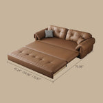 Load image into Gallery viewer, Contemporary Faux Leather Sofa Bed Sleeper Sofa with Hidden Storage &amp; Metal Frame
