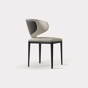 Modern Upholstered Dining Chair with Sculptural Curved Backrest 1 Piece