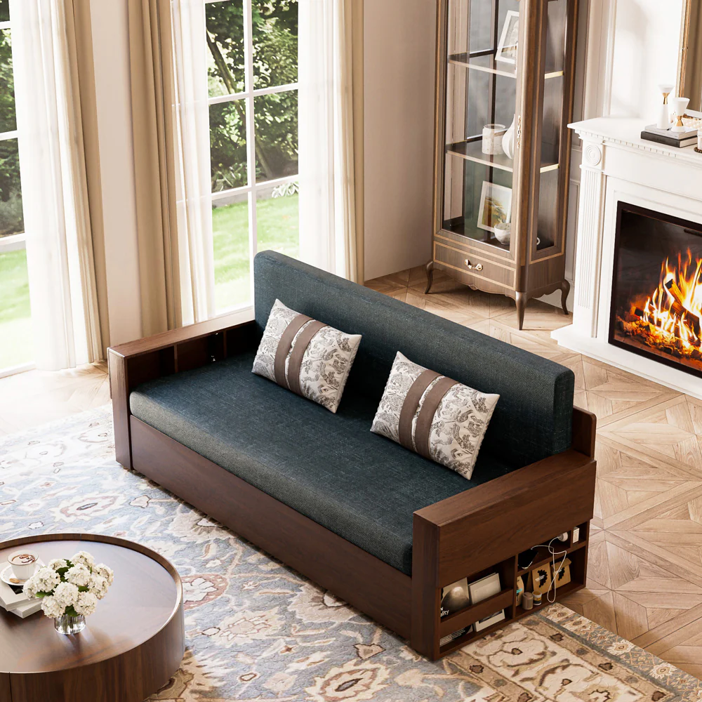Modern Storage Sofa Bed with Lift-up Function Space-saving Design Elegant and Practical
