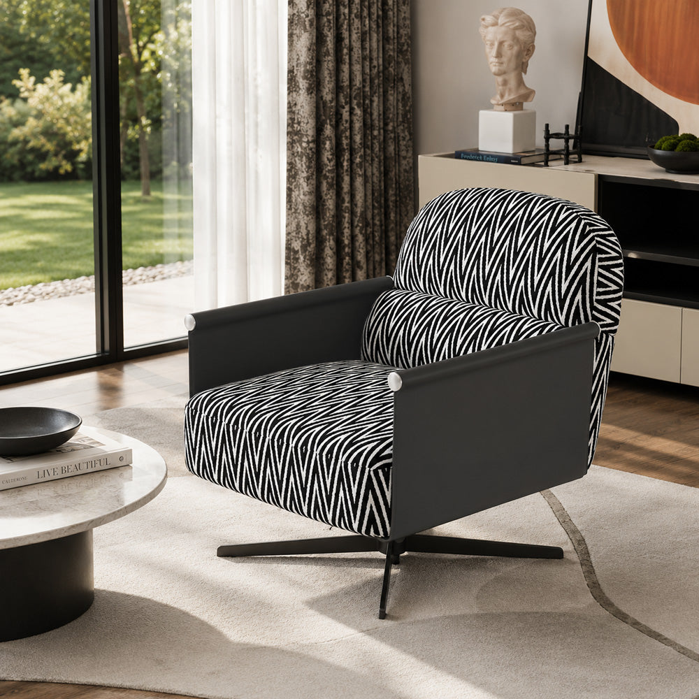 Modern Geometric Pattern Lounge Chair for Living Room
