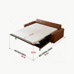 Load image into Gallery viewer, 81.1'' Modern Faux Leather Sofa Bed with Pull-Out Mattress Convertible Sleeper Sofa
