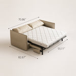 Load image into Gallery viewer, Ergonomic Scratch Resistant Faux Leather Convertible Sofa Bed

