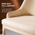 Load image into Gallery viewer, Modern Upholstered Dining Chair Set of 2 with Gold-Tipped Legs and Curved Armrests
