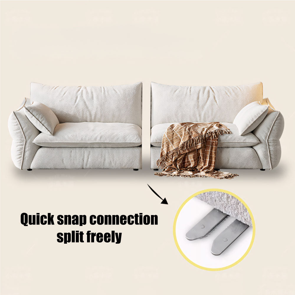 Modern Cloud Chenille Loveseat Removable Cover Deep Seat Sofa Pet Friendly