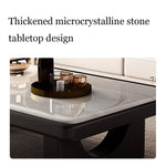 Load image into Gallery viewer, Modern Luxury Coffee Table with Marble Pattern Top and Black Accent Surface
