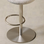 Load image into Gallery viewer, 1 Piece Modern Boucle Adjustable Bar Stool with Sculptural Backrest and Stainless Steel Base
