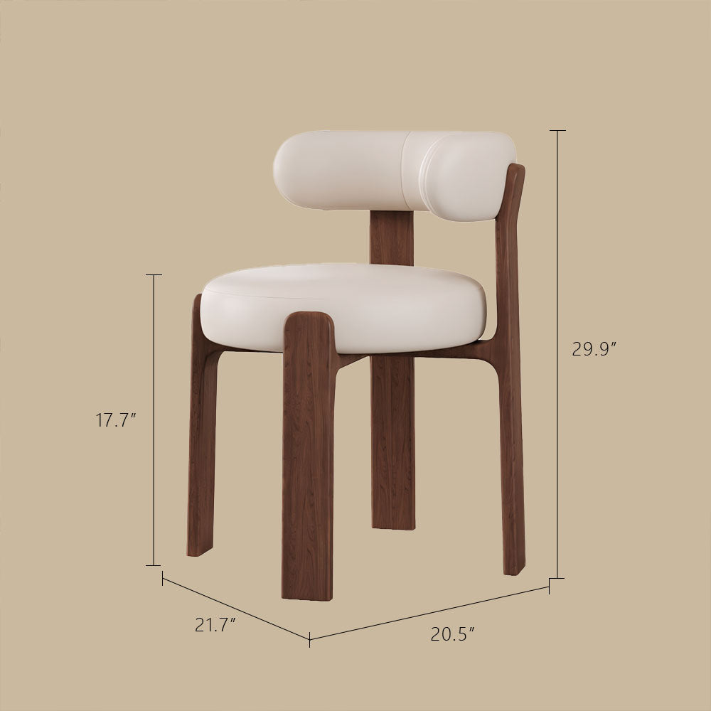 Set of 2 Modern Sculptural Dining Chair Upholstered Seat Minimalist Accent Chair with Metal Frame