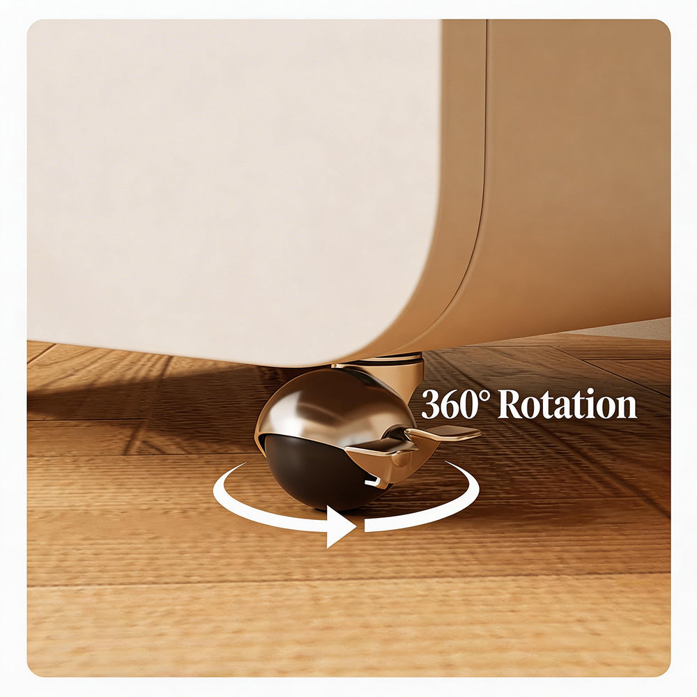 Convertible Vanity Desk with LED Mirror Transforms into Nightstand Height Adjustable Makeup Table with Storage Drawers