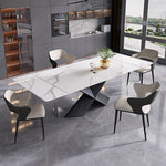 Load image into Gallery viewer, 54.6"- 78" Elegant White Extendable Dining Table Versatile Foldable Design
