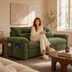 Load image into Gallery viewer, Modern Chenille Sofa Bed Convertible Couch with Storage Pockets
