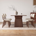 Load image into Gallery viewer, Set of 2 Modern Upholstered Dining Chair Solid Wood Frame Soft Boucle Seat Minimalist Comfort
