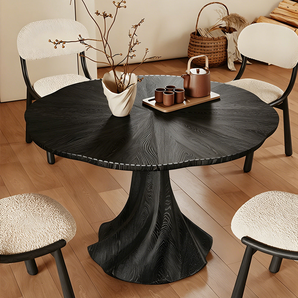 Contemporary Modern White Ash Solid Wood Surface Dinning Table