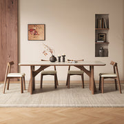 Modern Rectangular Dining Table with Sintered Stone Top