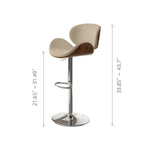 Load image into Gallery viewer, Modern Walnut Bentwood Adjustable Bar Stool Upholstered Swivel Counter Chair 1 Piece
