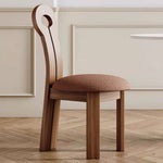 Load image into Gallery viewer, Modern Wood Dining Chair with Sculpted Backrest &amp; Soft Upholstered Seat
