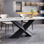 Load image into Gallery viewer, 54.6"- 78" Elegant White Extendable Dining Table Versatile Foldable Design
