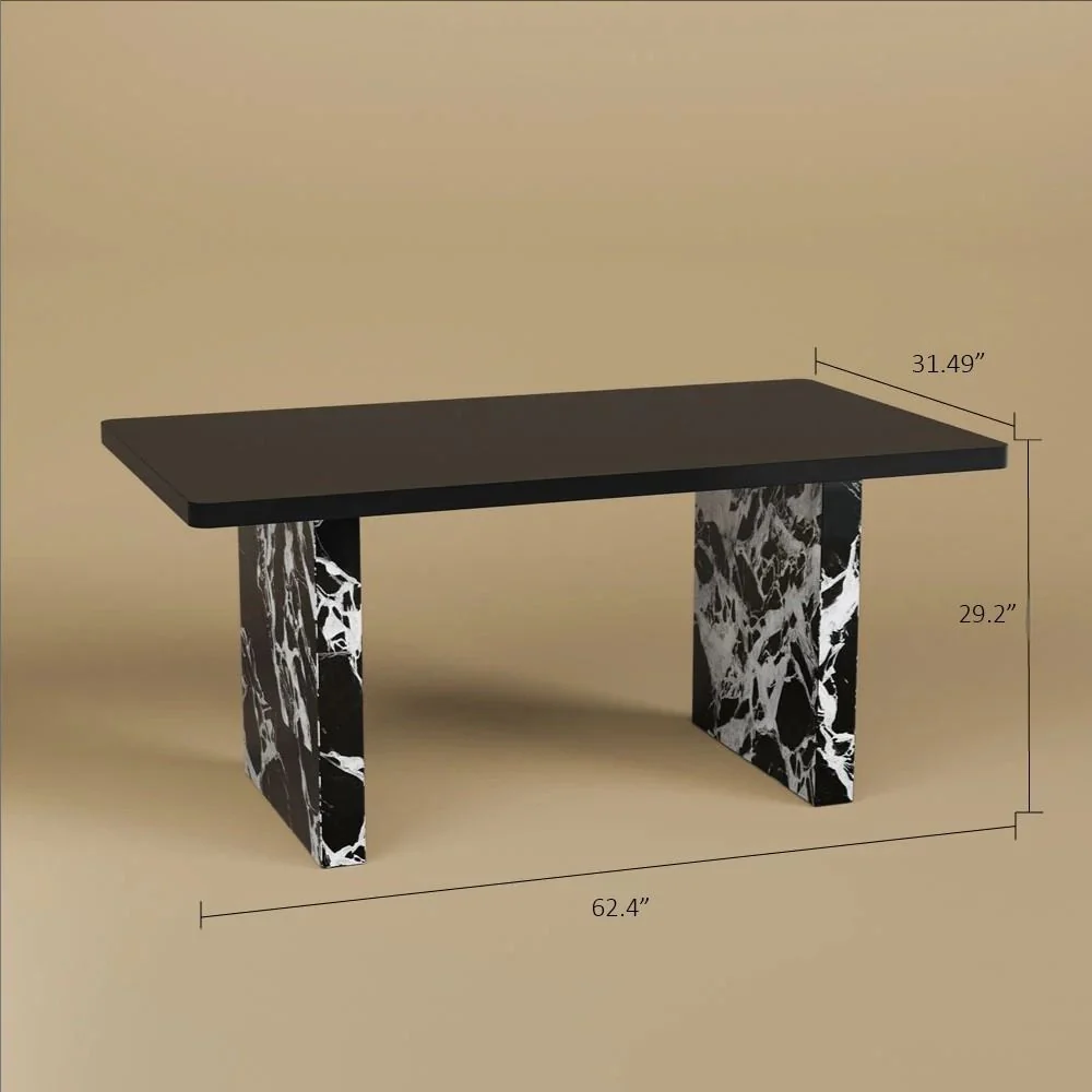 Modern Black Dining × Gray & Gold Sideboard Minimalist Luxury Dining Room Bundle