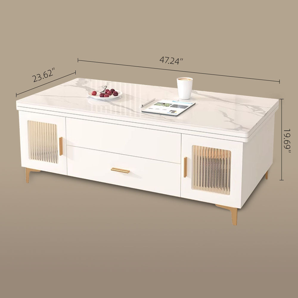 47.2'' Modern Multifunctional Lift-Top Coffee Table with Storage Dual-Use Coffee & Dining Table