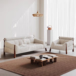 Load image into Gallery viewer, Modern Bouclé Upholstered Wooden Frame Lounge Sofa
