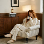 Load image into Gallery viewer, Classic Coastal Striped Rolled Arm Accent Chair for Living Room
