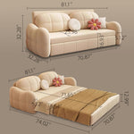 Load image into Gallery viewer, 81'' Pull-Out Convertible Storage Sofa Bed Multifunctional Sleeper Couch with Cat-Scratch-Resistant Velvet and Hidden Drawers
