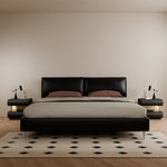 Load image into Gallery viewer, Modern Nightstand with Scratch-Resistant Leather &amp; Smart Sensor Lighting
