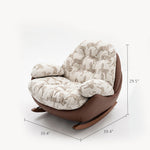Load image into Gallery viewer, Cozy Printed Rocking Lounge Chair with Wraparound Back and Plush Cushion
