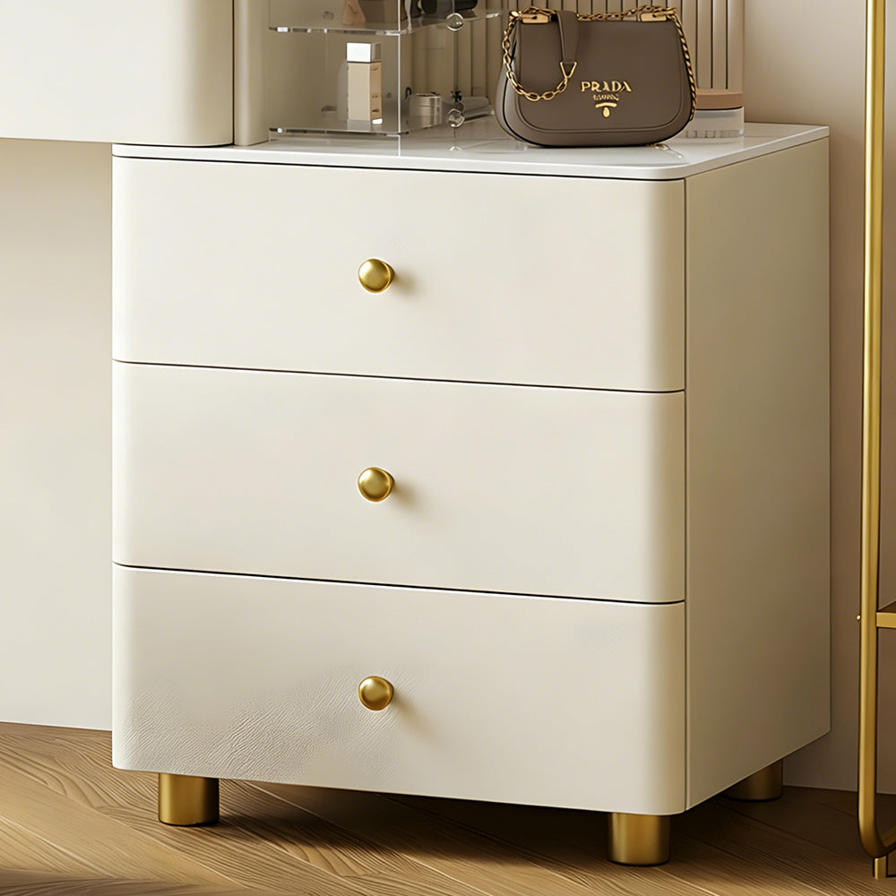 Modern White Vanity Desk with Mirror and Drawers Makeup Dressing Table with Storage Cabinet and Stool