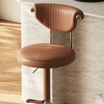 Load image into Gallery viewer, 1 Piece Modern Adjustable Bar Stool with Geometric Woven Velvet Upholstery and Stainless Steel Base
