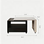 Load image into Gallery viewer, Modern Extendable Coffee Table with Hidden Storage Rolling Table
