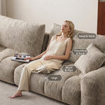 Load image into Gallery viewer, Modern Tufted Chenille Sofa with Deep Adjustable Seating
