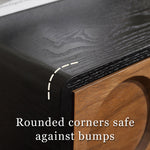 Load image into Gallery viewer, Mid Century Modern Walnut Nightstand with Geometric Drawer Design
