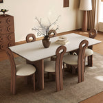 Load image into Gallery viewer, 62.9'' Dining Table Modern Design Elegant Appearance Spacious Surface for Dining and Gathering
