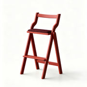 Modern Minimalist Counter Stool Solid Wood Bar Chair with Upholstered Seat 1 Piece