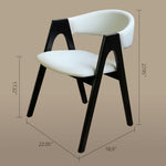 Load image into Gallery viewer, Modern Nordic Dining Chair Set of 2 PU Leather &amp; Solid Wood Frame
