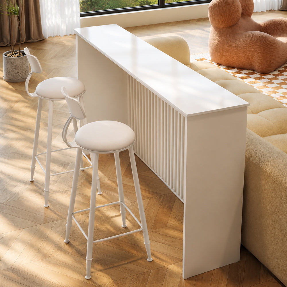 Contemporary Luxury Sintered Marble Slat and Lacquering Steel Panel Craftsmanship Bar Corner Table Set Collection