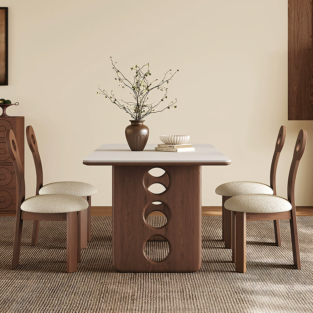 62.9'' Dining Table Modern Design Elegant Appearance Spacious Surface for Dining and Gathering
