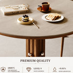 Load image into Gallery viewer, 31.49" Modern Round Dining &amp; Meeting Table with Sculptural Wood Pedestal Base
