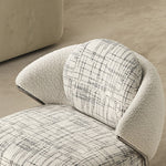 Load image into Gallery viewer, Modern Artistic Lounge Chair with Curved Back and Pattern Upholstered Accent Design
